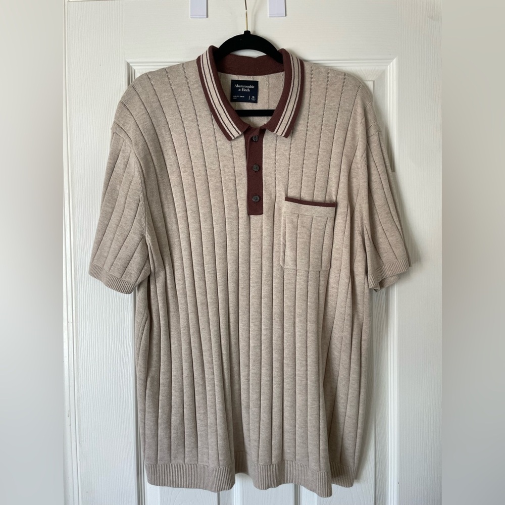 Abercrombie & Fitch Tan Polo Shirt Casual Style